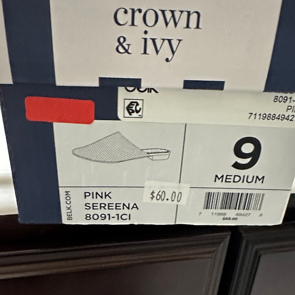 Crown & Ivy Pink Textured Women's Mules - Picture 5 of 5